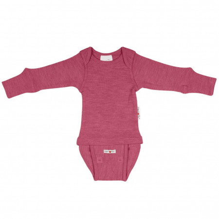 Body/Bluza (2 in 1) ManyMonths lână merinos - Earth Red