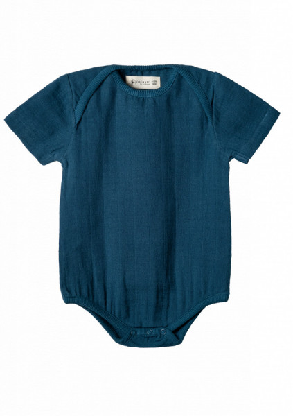 Body din muselină Organic by Feldman - Petrol-blue