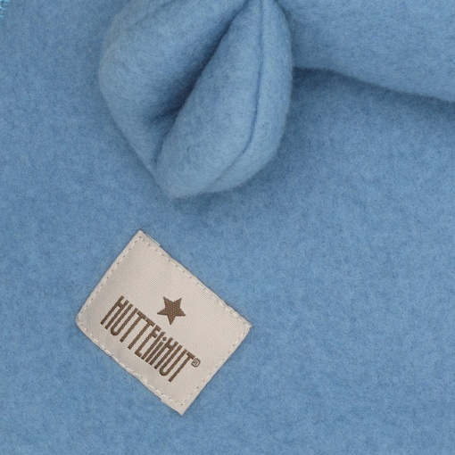 Cagulă lână merinos fleece Huttelihut - Teddy Windward Blue