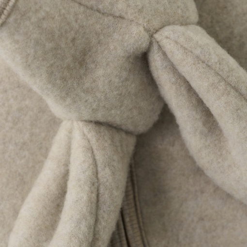Salopetă cu urechi lână merinos fleece Huttelihut - Camel Melange