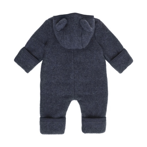 Overall cu urechi lână merinos fleece Huttelihut - Ombre Blue - Img 2