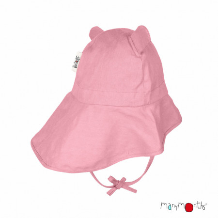 Pălărie ajustabilă ManyMonths Teddy Bear cânepă și bumbac - Strawberry Milk