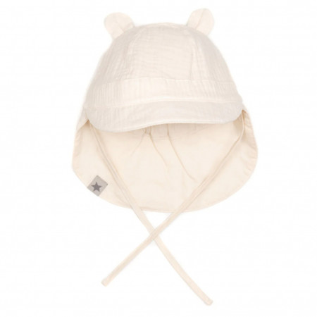 Pălărie teddy din muselină, HUTTEliHUT - Off White