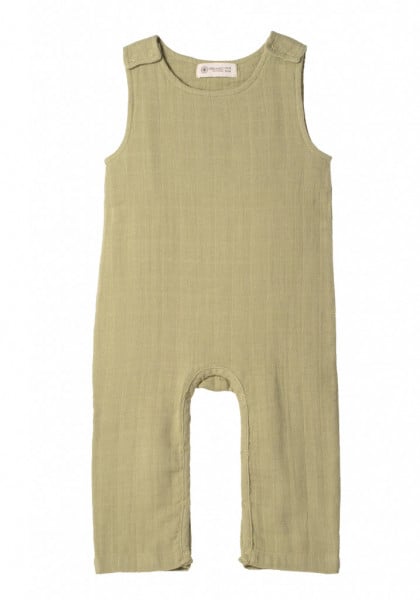 Salopetă din muselină Organic by Feldman - Sage Green