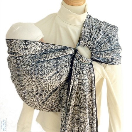 Sling cu inele Didymos - Prima Dark Blue-White