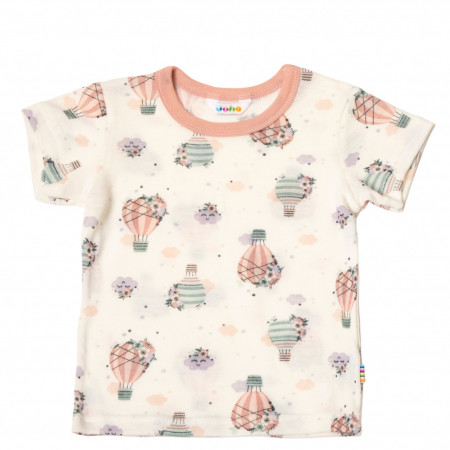 Tricou lână de vară Joha - Pink Adventure