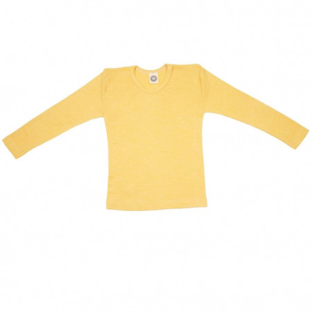 Bluză Cosilana din lână merinos, mătase și bumbac - Yellow Melange