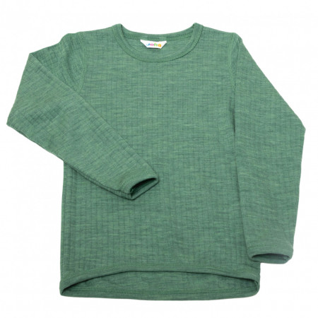 Bluză lână merinos Joha - Basic Green