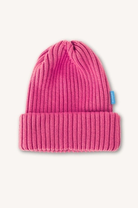 Căciulă din lână merinos 100% Paterns - Pink - Img 2
