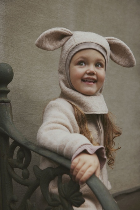 Cagulă dublată lână merinos fiartă Huttelihut - Bunny Grey - Img 5