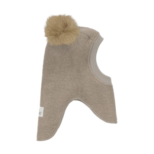 Cagulă lână merinos fiartă Huttelihut - Camel Melange