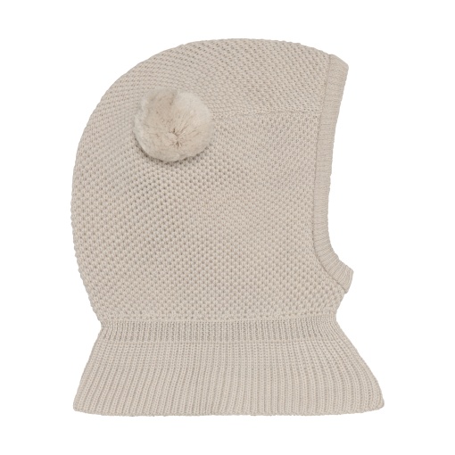 Cagulă windstoper din lână merinos HUTTEliHUT , Sand Melange