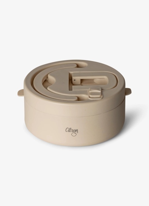 Caserolă termoizolantă cu 2 compartimente 400ml, Citron - Beige - Img 4