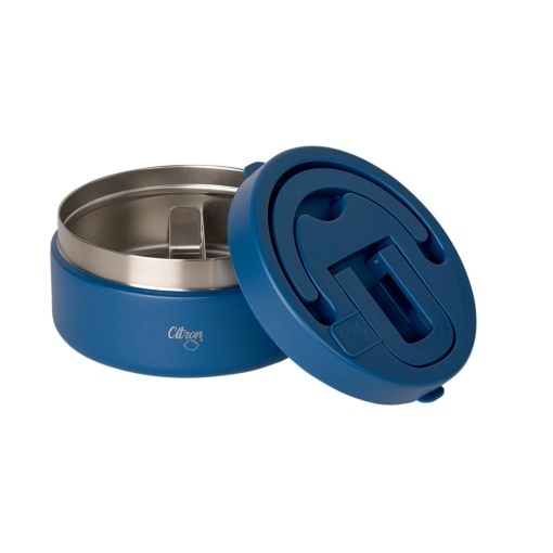 Caserolă termoizolantă cu 2 compartimente, albastru, 400ml