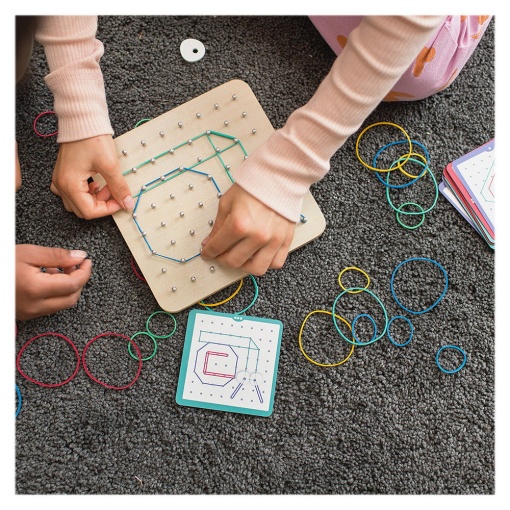 Geoboard, joc creativ cu elastice, BS Toys