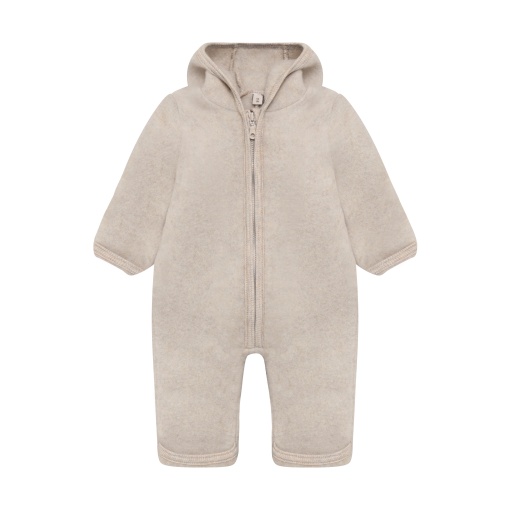 Overall cu urechi Bunny lână merinos fleece Huttelihut - Camel Melange - Img 2