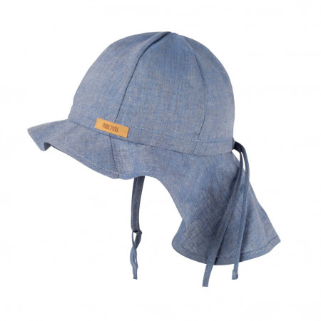 Pălărie ajustabilă din in - Blue, Pure Pure