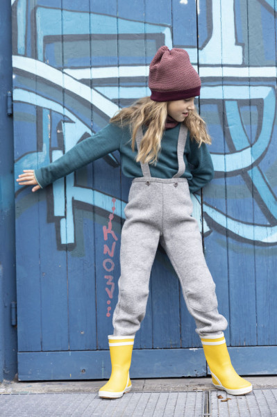 Pantaloni din lână fiartă Disana - Grey