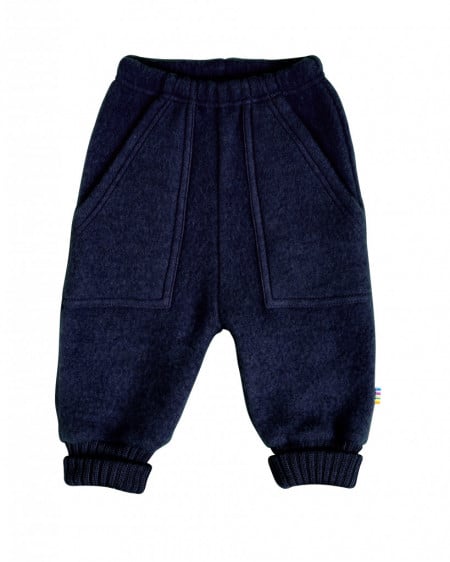 Pantaloni lână merinos fleece Joha - Basic Navy
