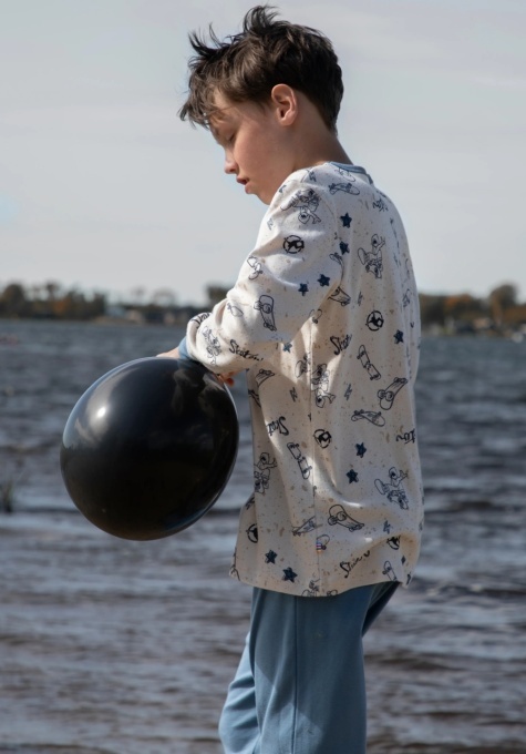 Pijama din bumbac organic Joha - Skate