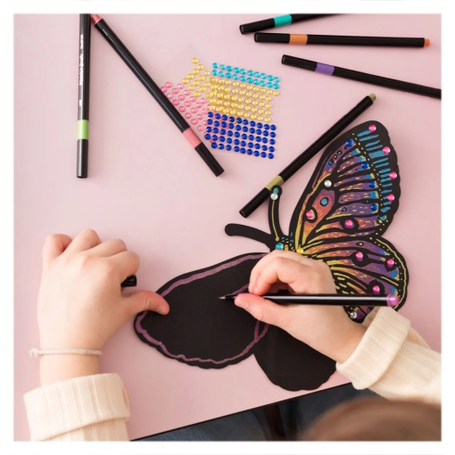 Set creativ cu markere metalice, Fluturi - Img 4