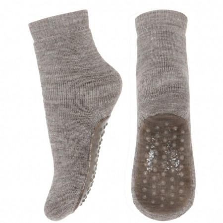 Șosete antiderapante lână merinos și bumbac mp Denmark - Light Brown