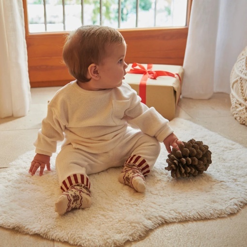 Șosete din bumbac Mp Denmark - Merry Ecru