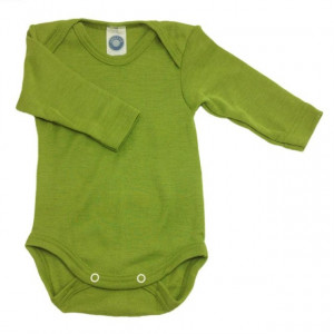 Body din lână merinos și mătase - Verde, Cosilana