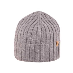 Căciulă din lână merinos și cașmir Pure Pure - Grey Melange