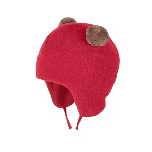 Căciulă lână merinos fleece Pure Pure - Berry Red