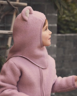 Cagulă dublată lână merinos fleece Huttelihut, Teddy Woodrose