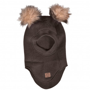Cagulă lână merinos fleece Mikk-line - Chocolate Brown