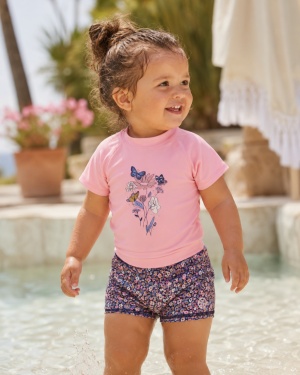 Costum de baie, UV 50+ - Salmon Rose, Color Kids