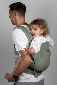 Isara Elite, Sage Green Linen, Marsupiu Ergonomic (100% In) - Img 6