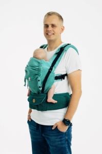 LennyUpgrade Pro - Herringbone Ombre Green, Marsupiu ergonomic
