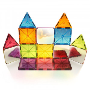 Magna-Tiles Stardust cu sclipici si oglinzi (15 piese)