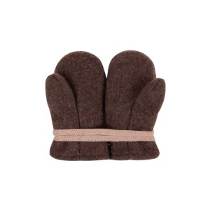 Mănusi lână merinos fleece Pure Pure - Dark Brown