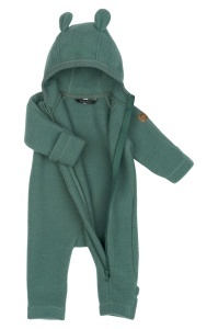 Overall lână merinos fleece Mikk-line - Teddy Balsam Green