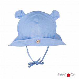 Pălărie ajustabilă ManyMonths Teddy Bear cânepă și bumbac - Robbia Blue