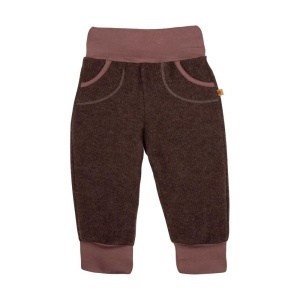 Pantaloni lână merinos fleece Pure Pure - Dark Brown