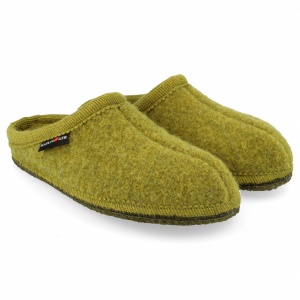 Papuci adulți din lână Haflinger - Alaska Alpine Green, marimea 36