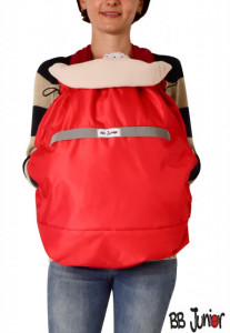 Protectie de iarna pentru marsupiu BB Junior-rosu
