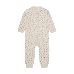 Salopetă cu fermoar din bumbac Pippi - Offwhite ( 1 buc.)