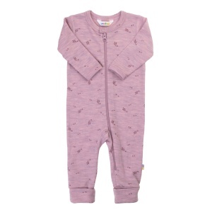 Salopetă lână merinos cu/fara sosete Joha - Lilac Melange