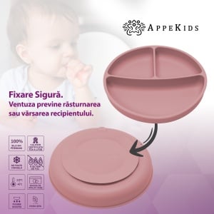 Set Diversificare, AppeKids, 100% Silicon, Basic - Old Rose - Img 4
