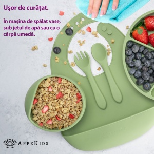 Set Diversificare, AppeKids, 100% Silicon, Classic - Raw Green - Img 5