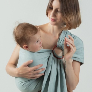 Sling cu inele Isara Frosty Green (bambus+in)