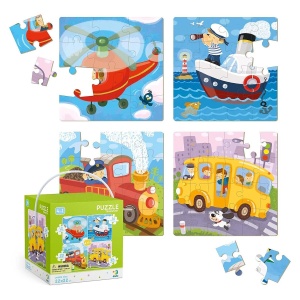 Vehicule, puzzle 4 in 1 - Dodo Toys - Img 4
