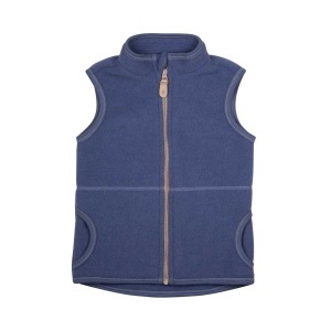 Vestă din lână merinos fleece Pure Pure - Smoke Blue
