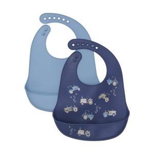 Baveta din silicon Celavi (set 2 bucati) , Blue Heaven